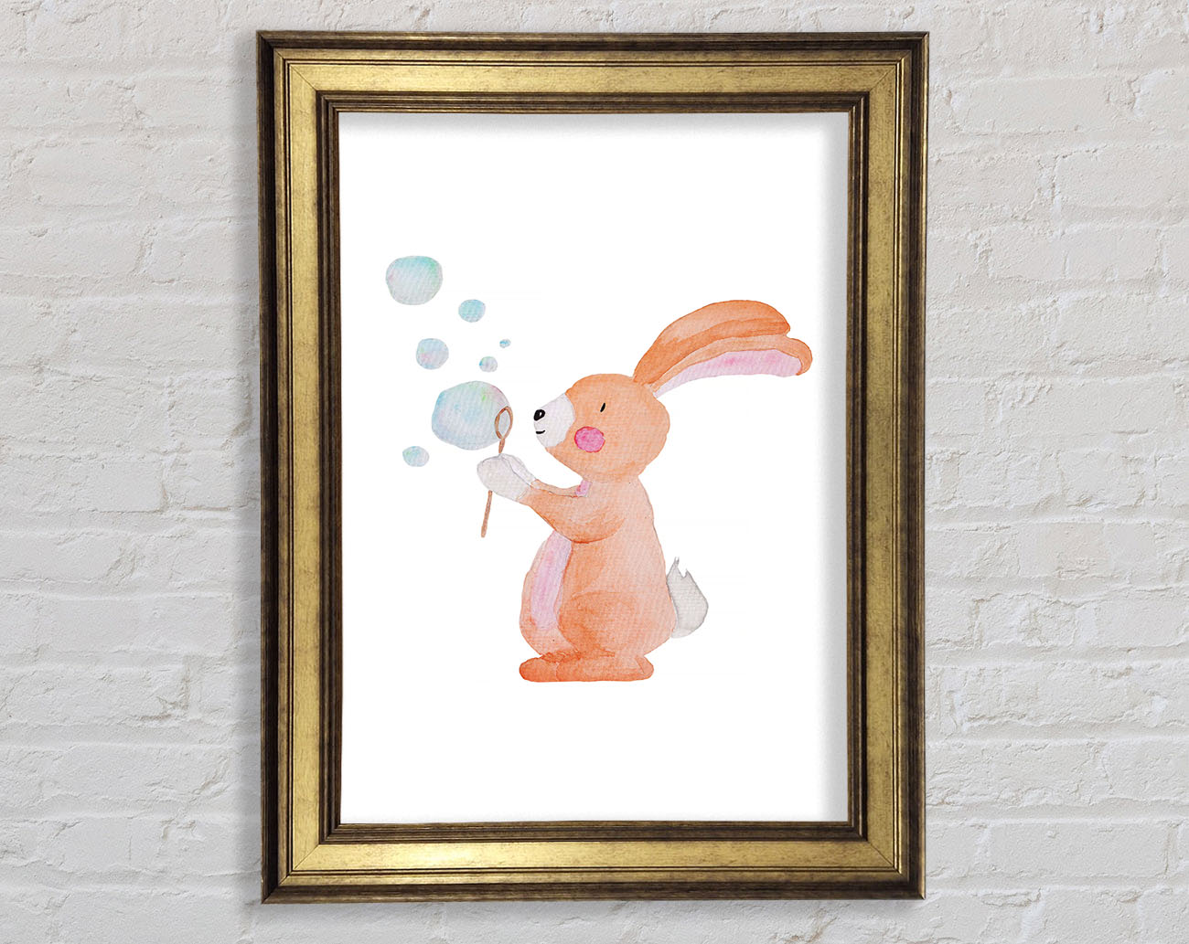 Bunny Bubble Love Framed Print