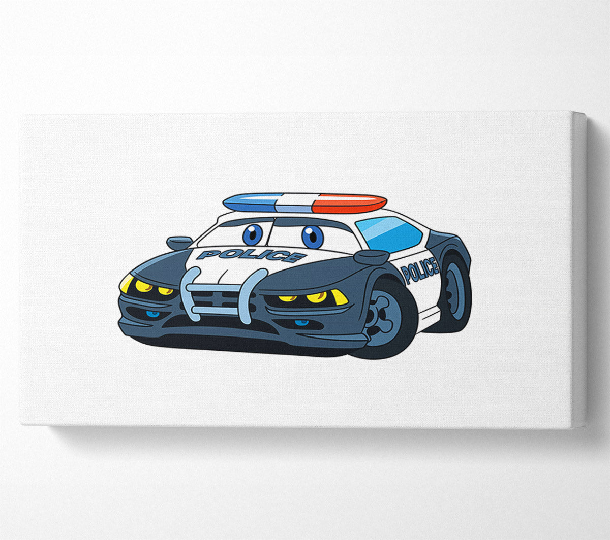 Police Car Love Canvas Wall Art