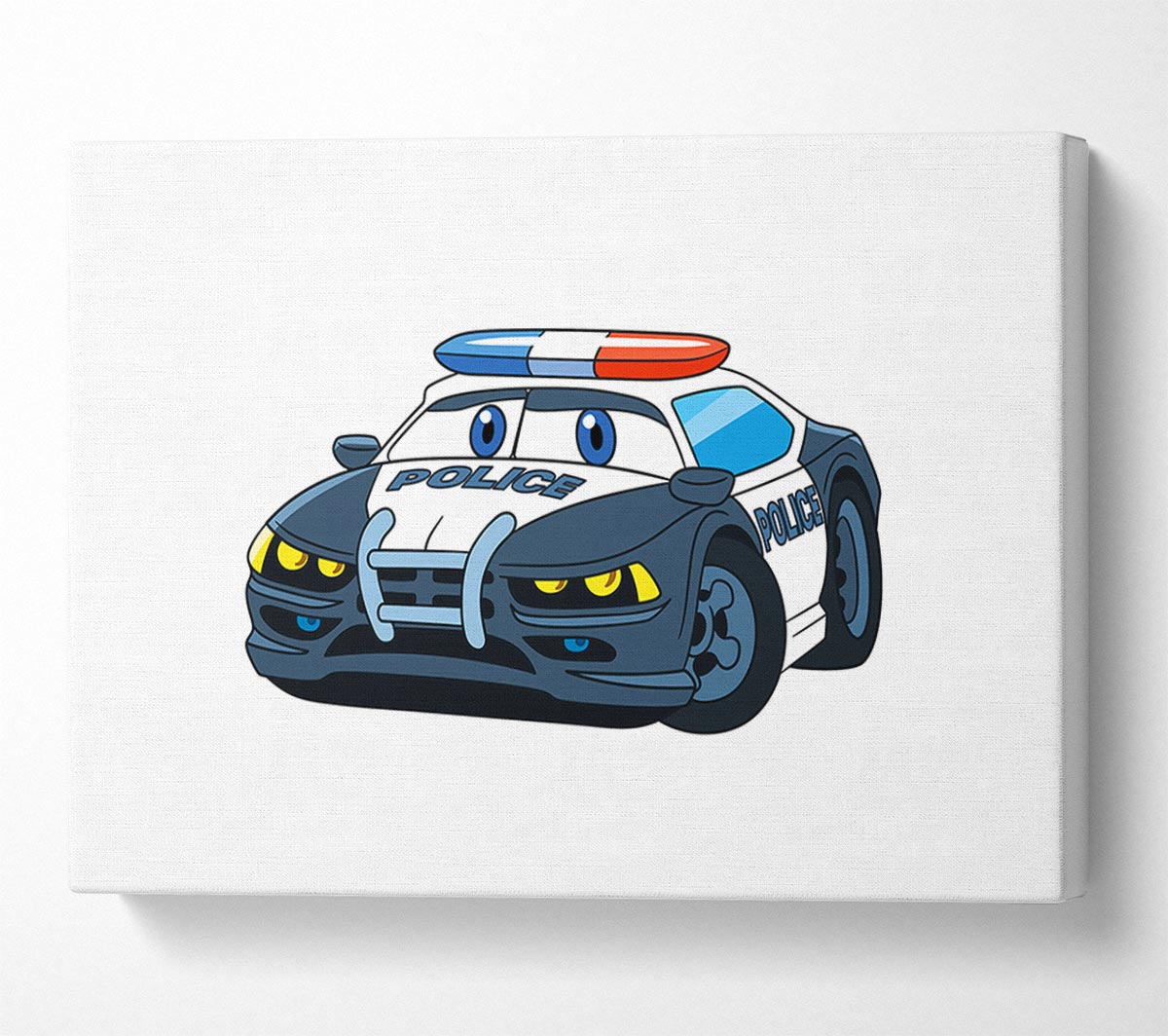 Police Car Love Canvas Wall Art