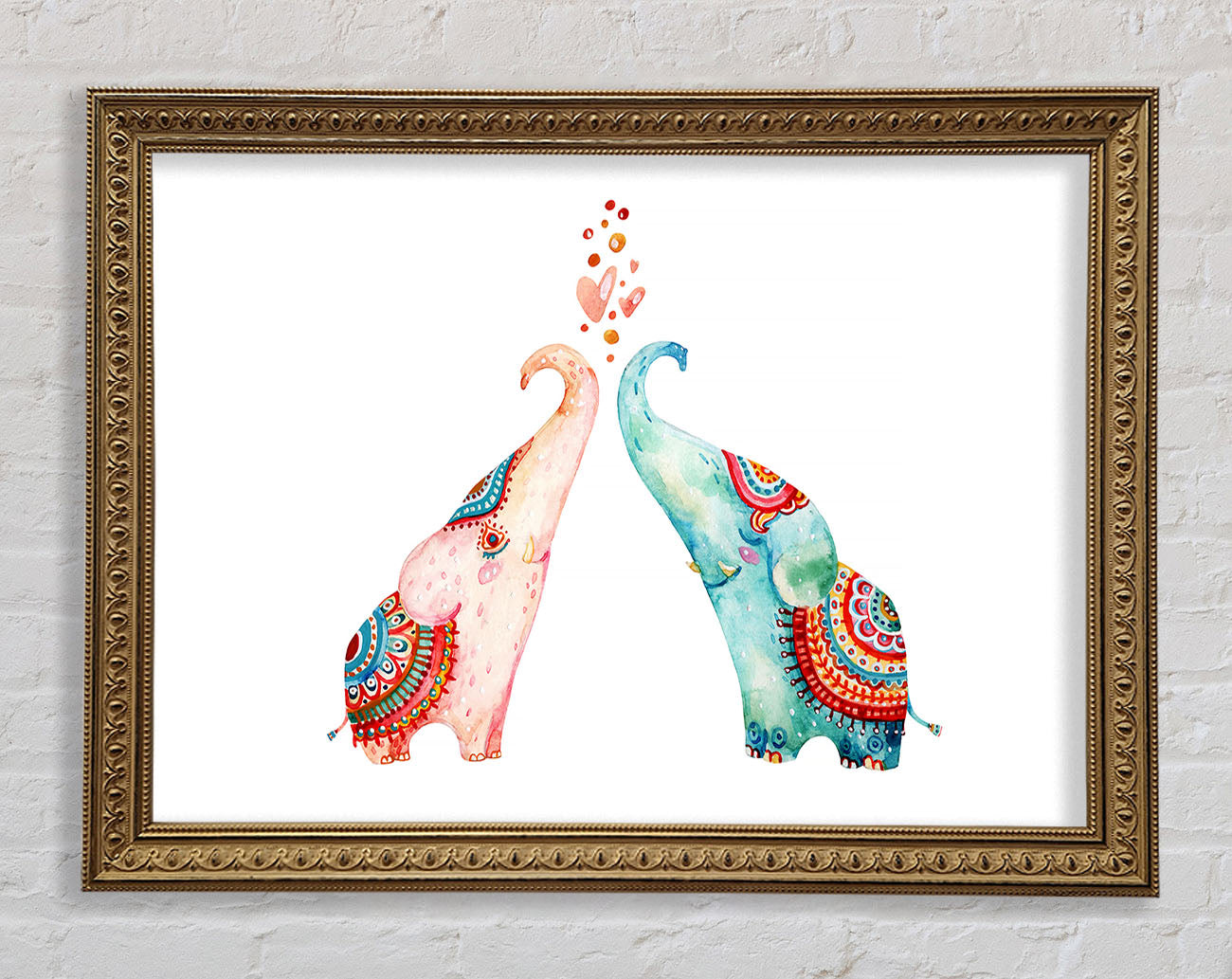 Elephant Love Framed Print