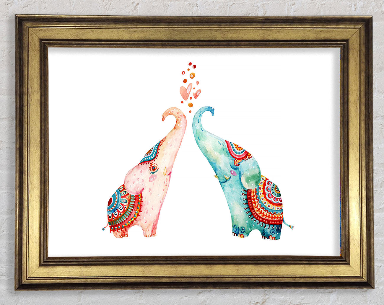 Elephant Love Framed Print