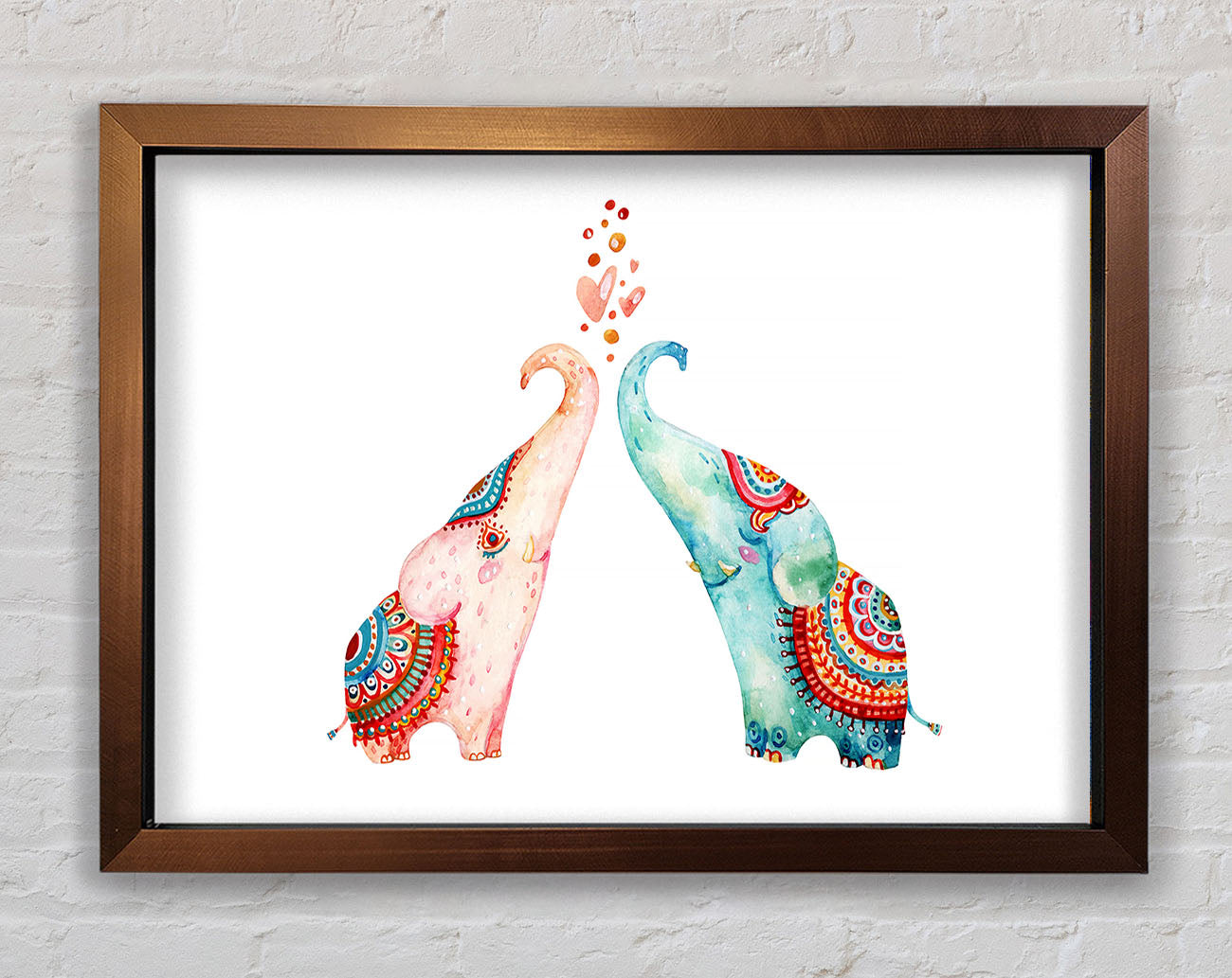 Elephant Love Framed Print
