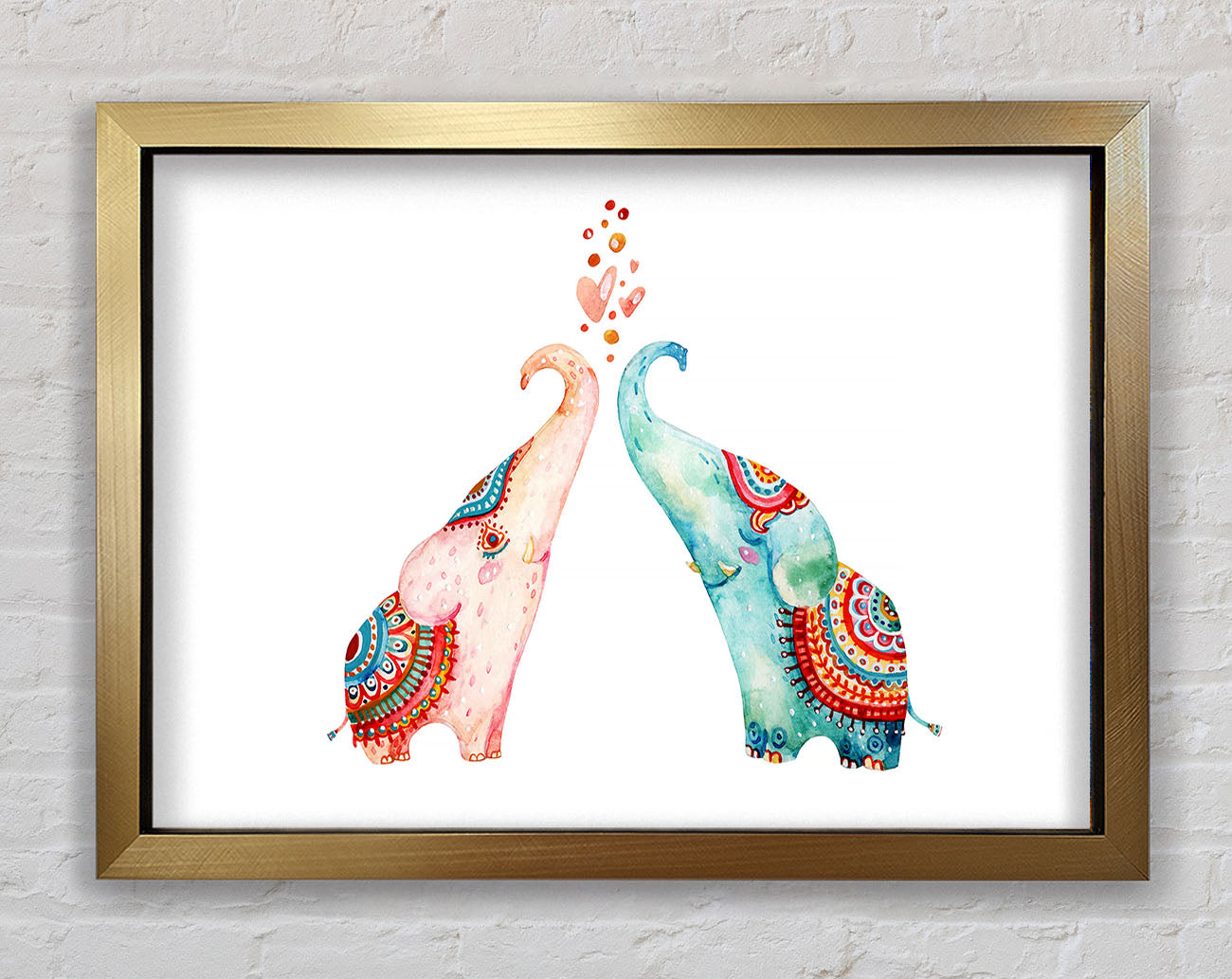 Elephant Love Framed Print