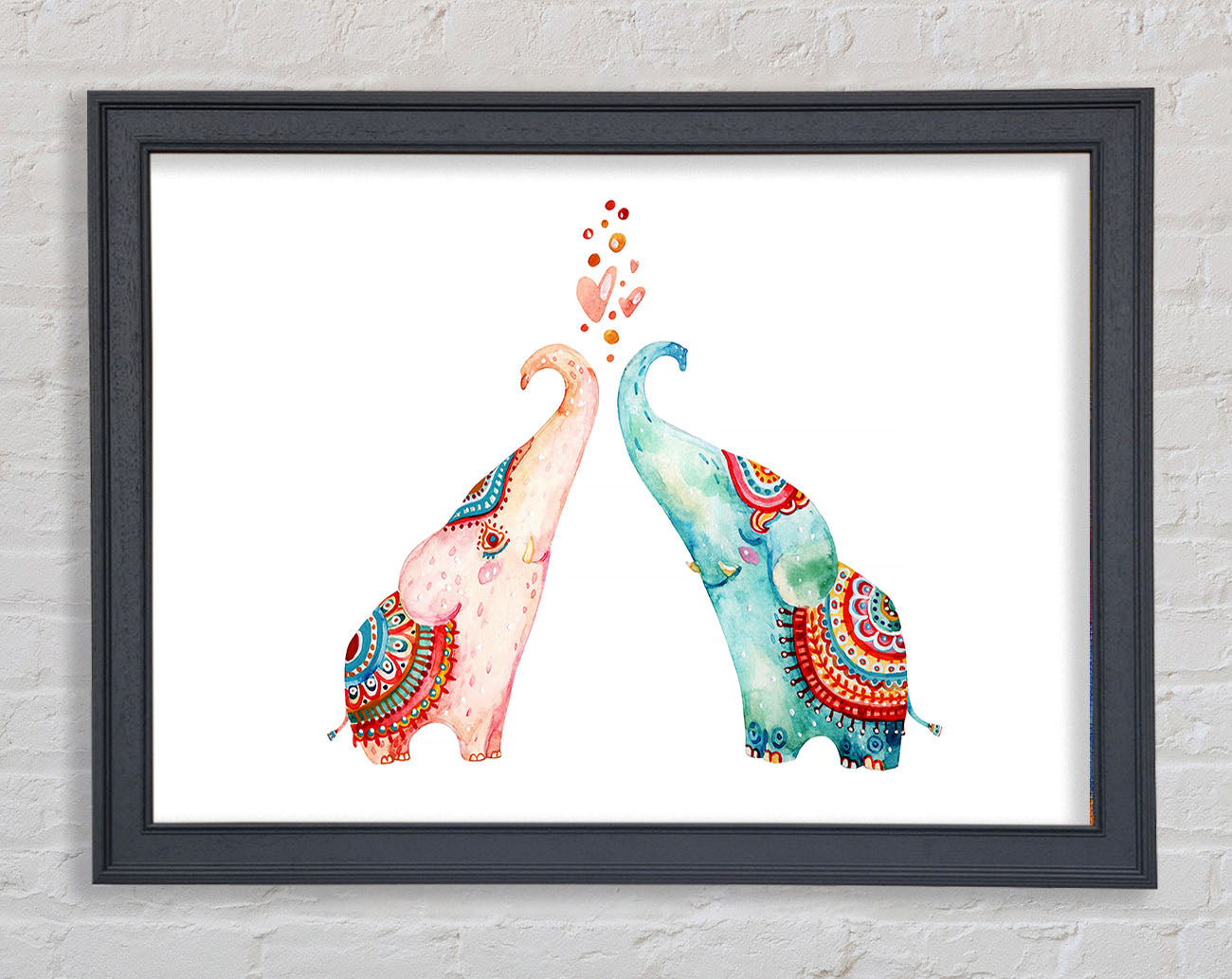 Elephant Love Framed Print