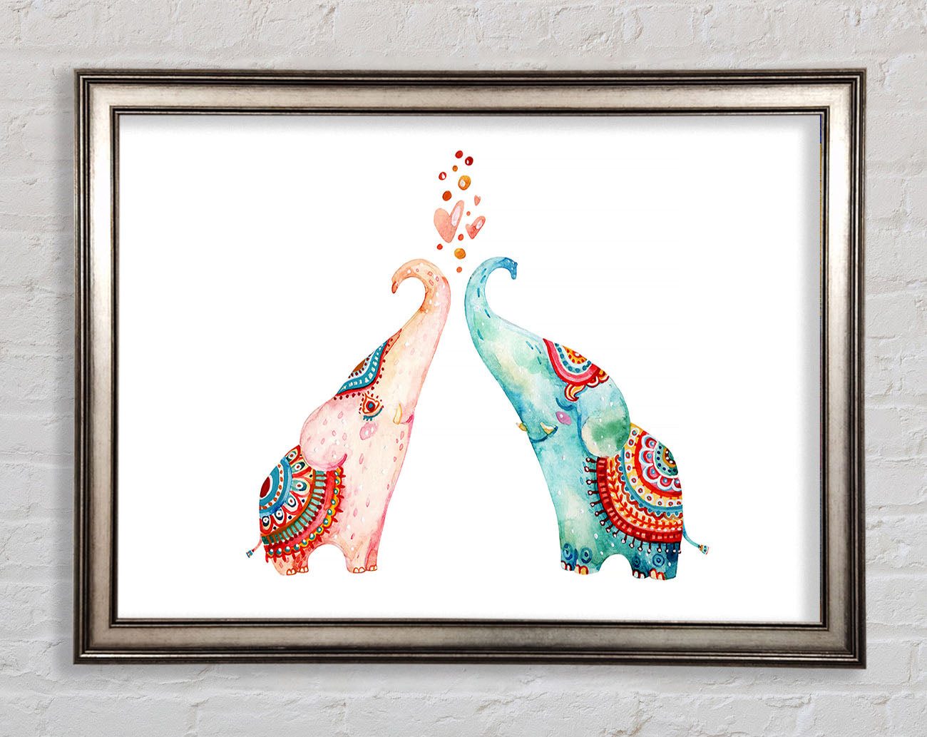 Elephant Love Framed Print