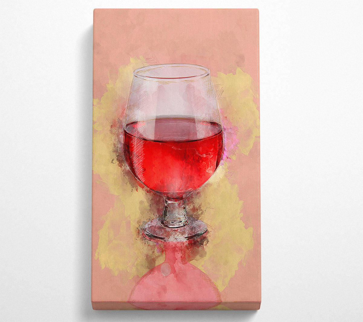 Red Wine Glass Canvas Wall Art