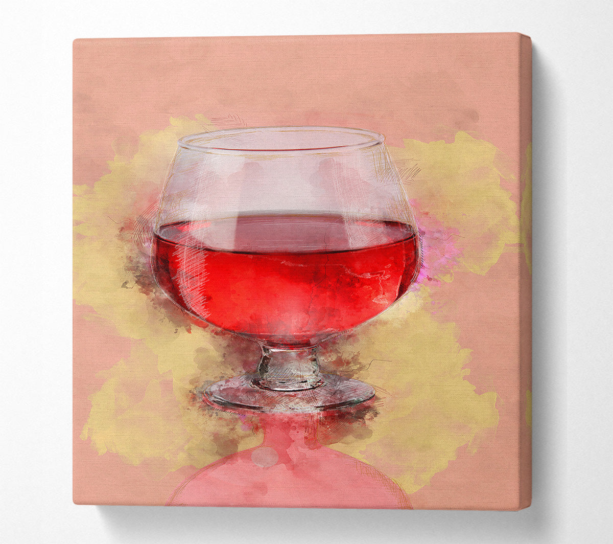 Red Wine Glass Canvas Wall Art