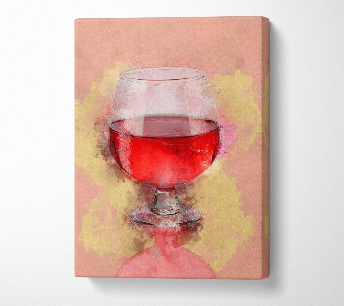 Red Wine Glass Canvas Wall Art