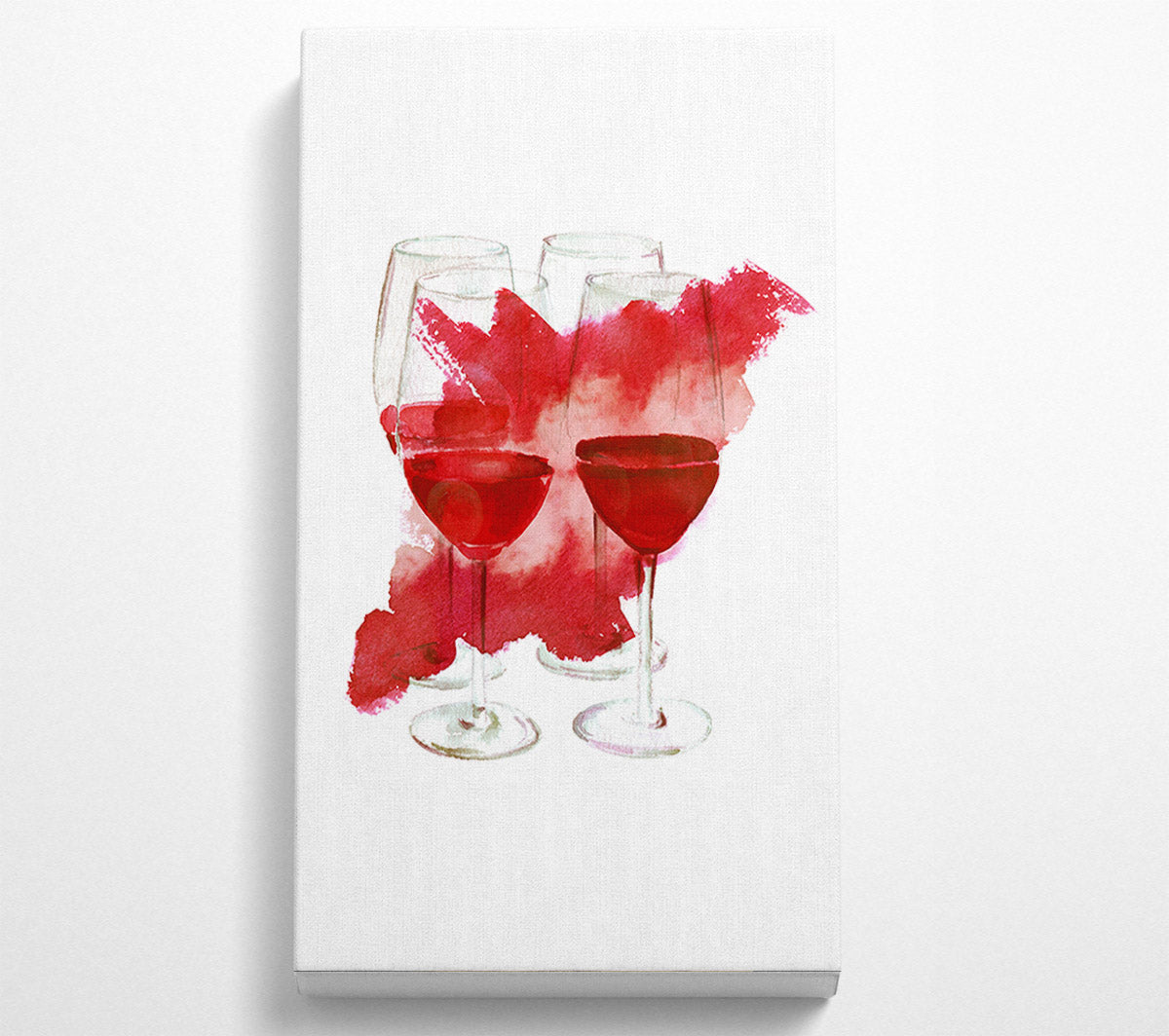 Red Wine Party Canvas Wall Art
