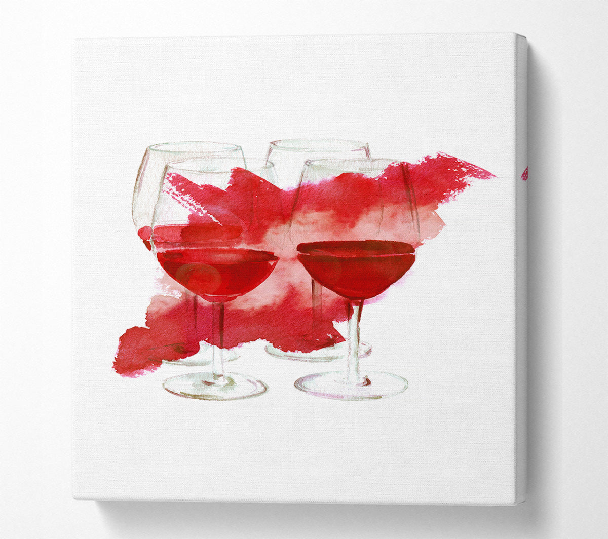 Red Wine Party Canvas Wall Art