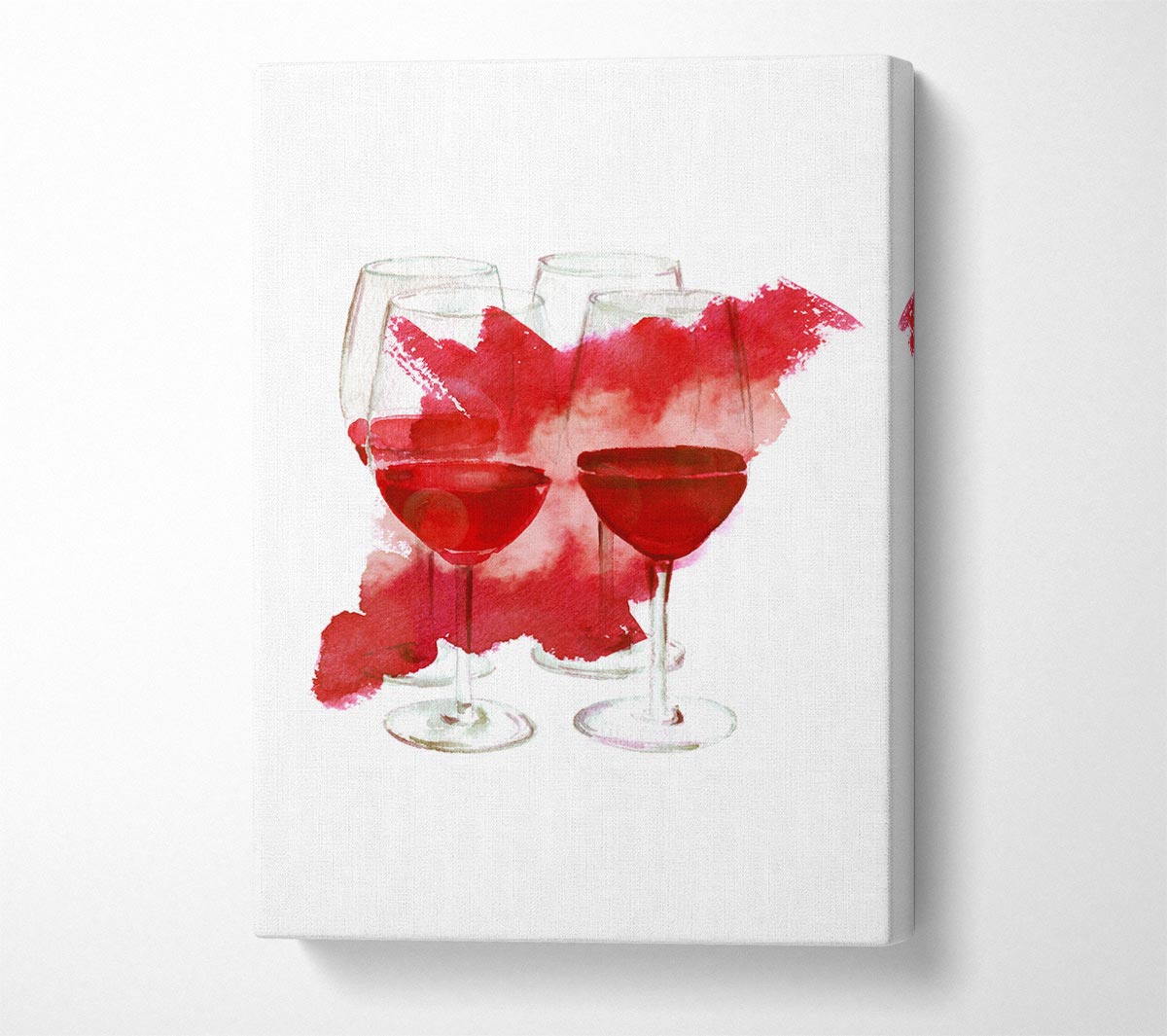 Red Wine Party Canvas Wall Art