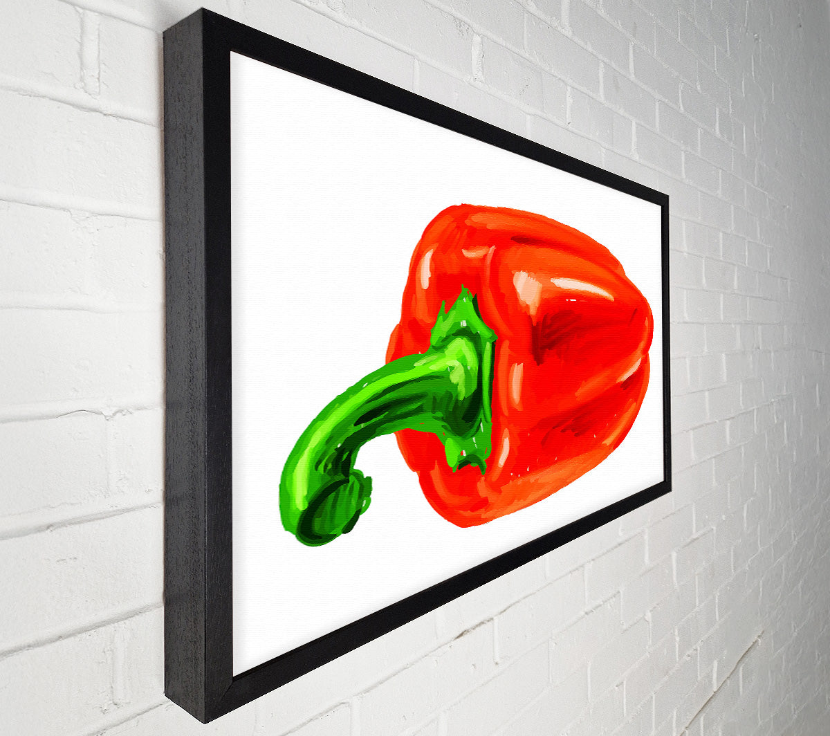 Single Red Pepper Canvas Wall Art