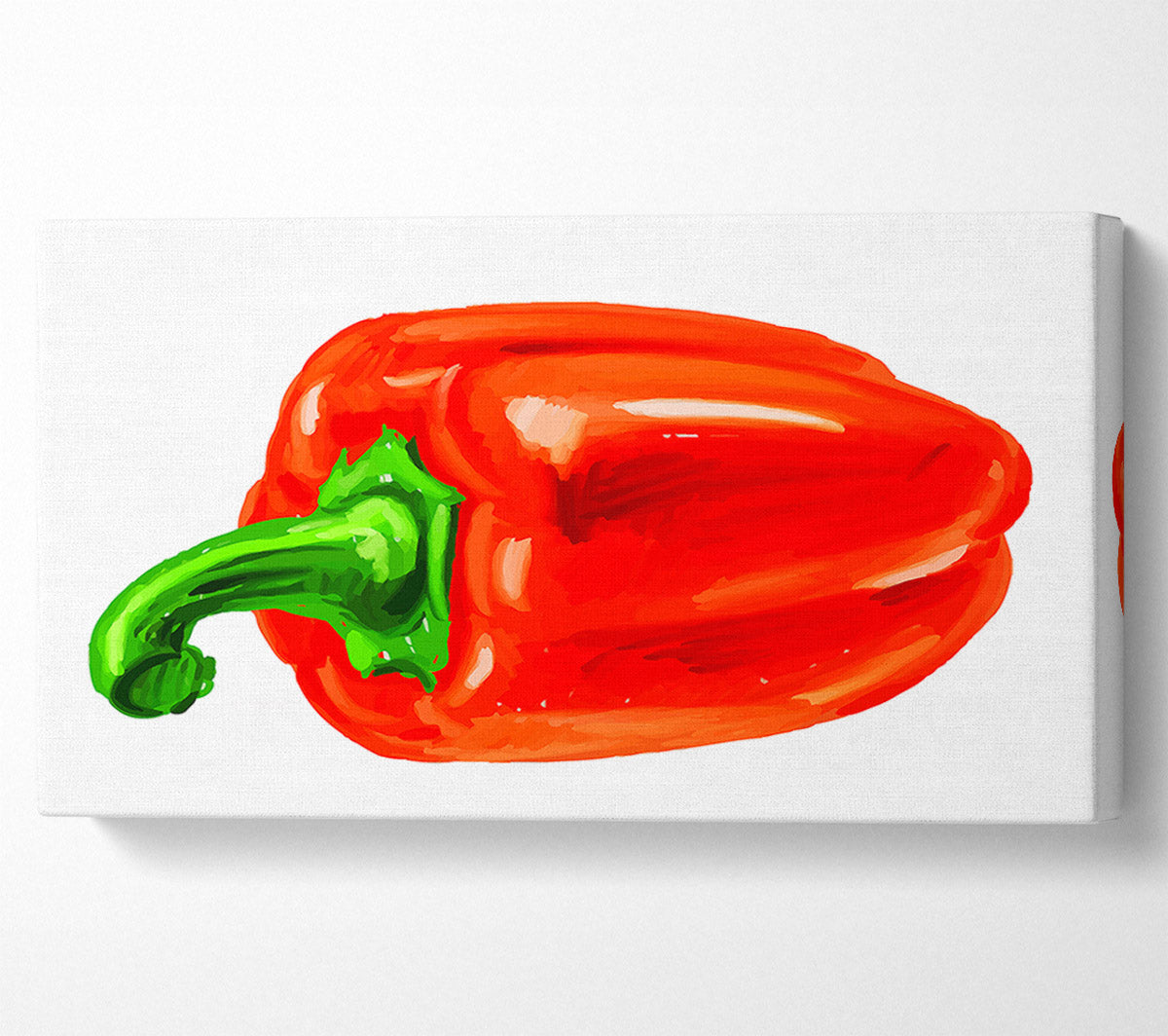 Single Red Pepper Canvas Wall Art