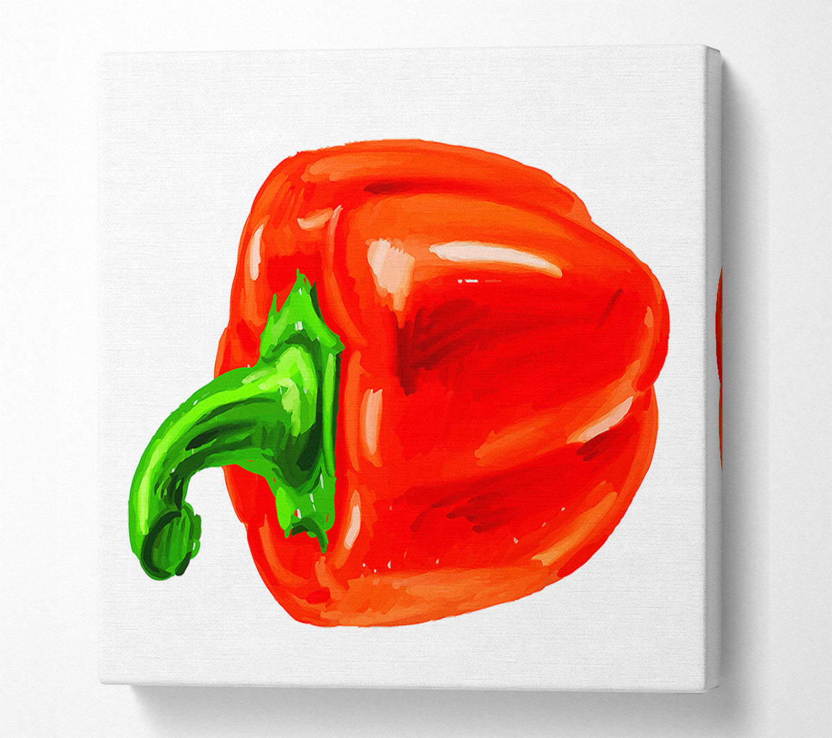 Single Red Pepper Canvas Wall Art