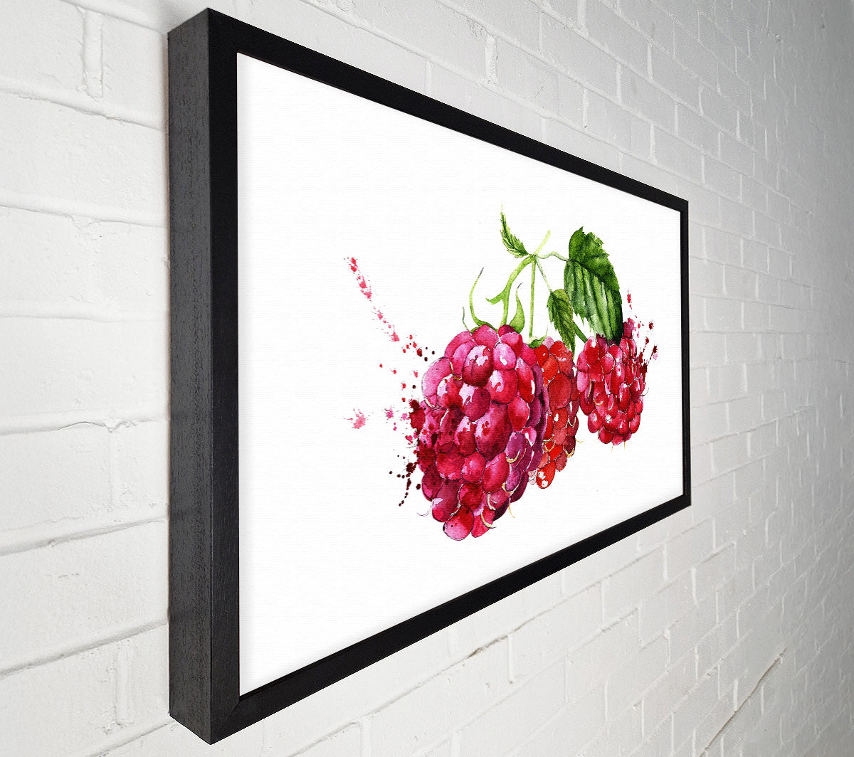 Raspberry Trio Canvas Wall Art