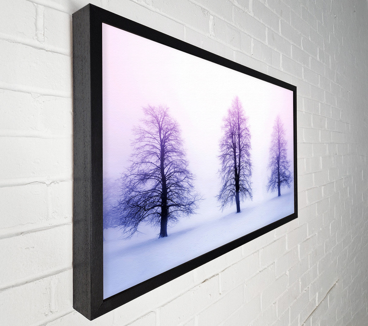 Purple Winter Trees Canvas Wall Art