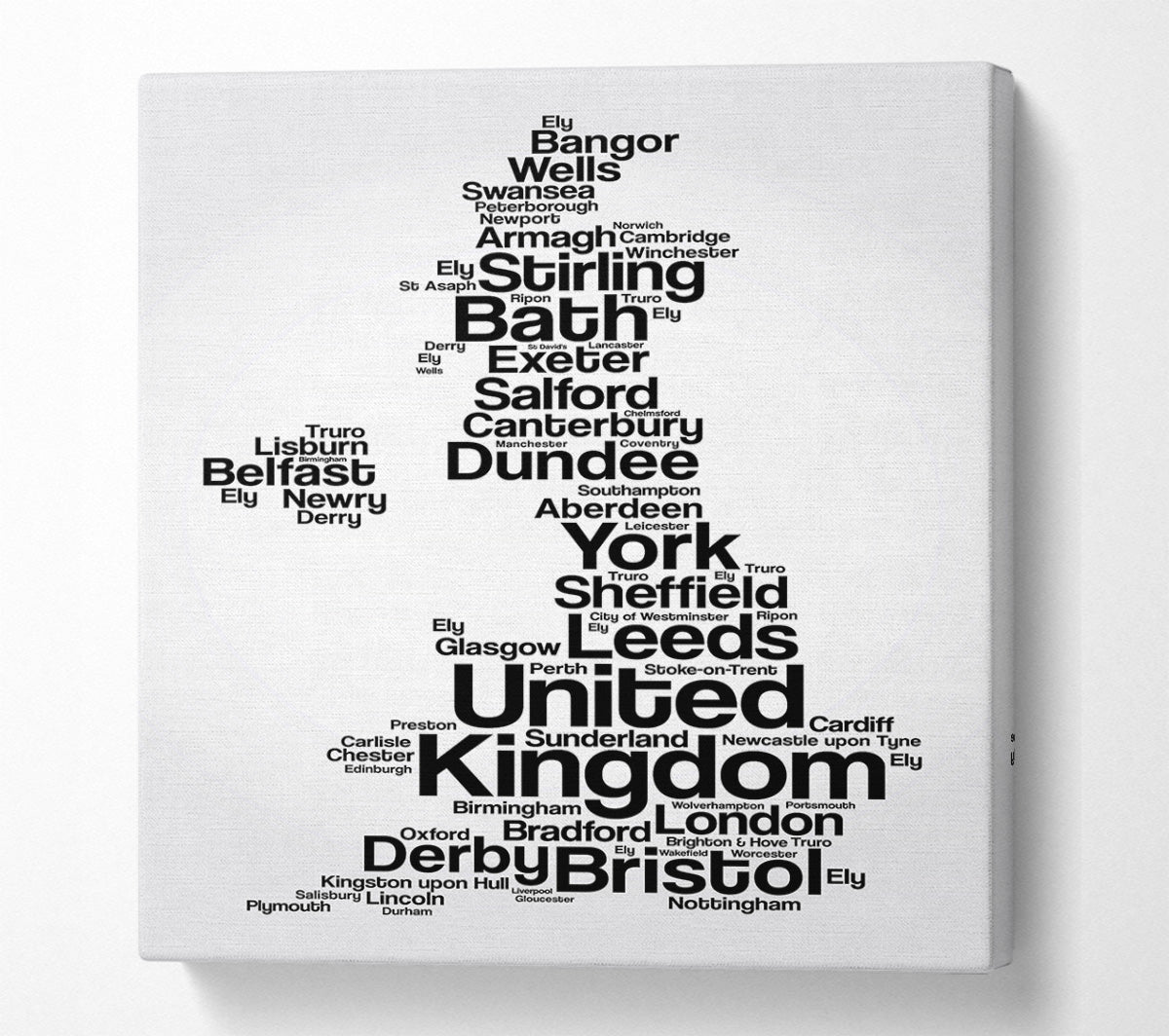 Towns In The UK Canvas Wall Art