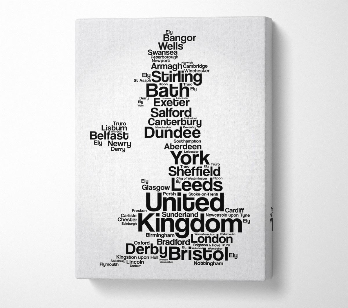 Towns In The UK Canvas Wall Art