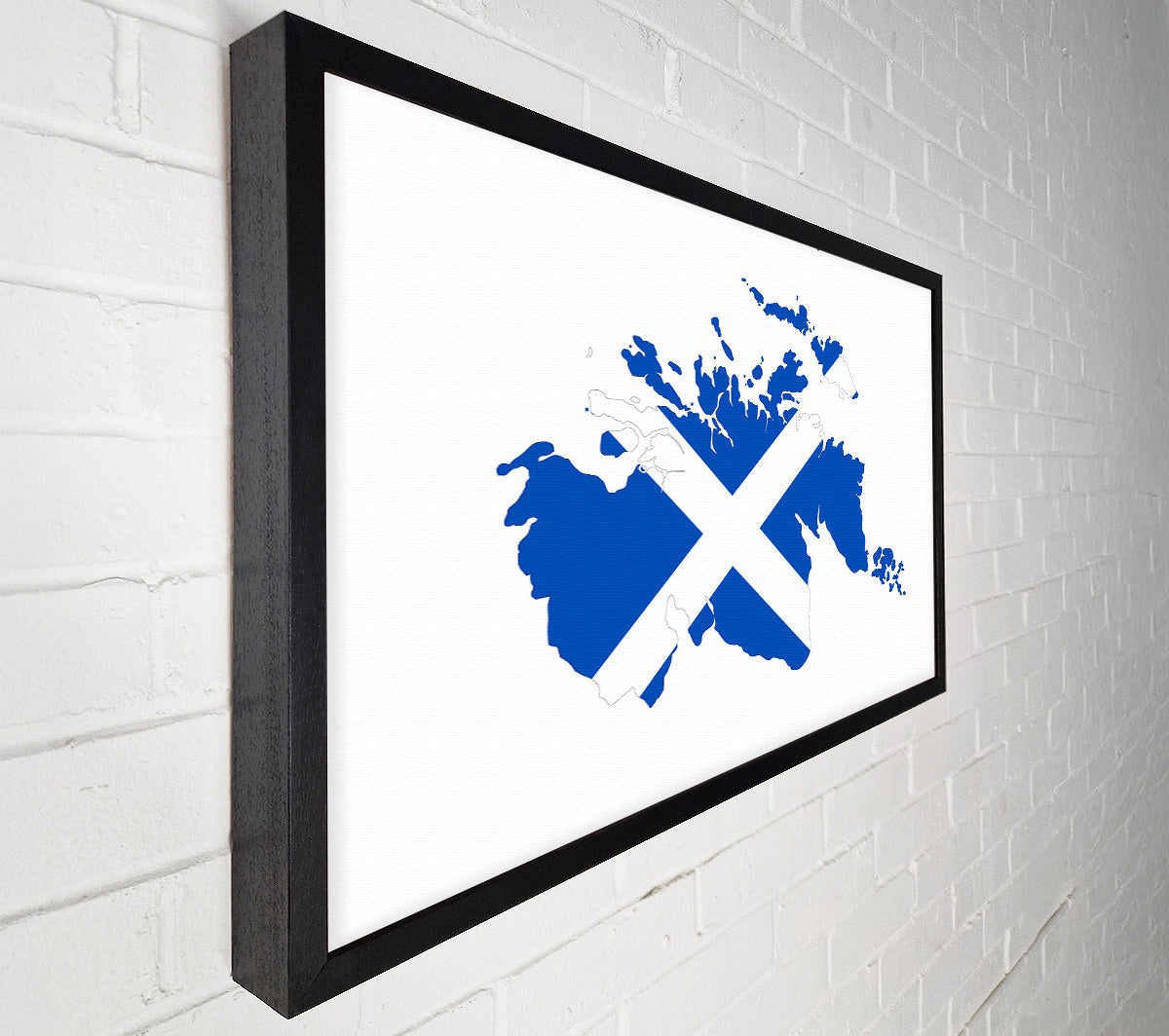 Scottish Flag Over Map 1 Canvas Wall Art