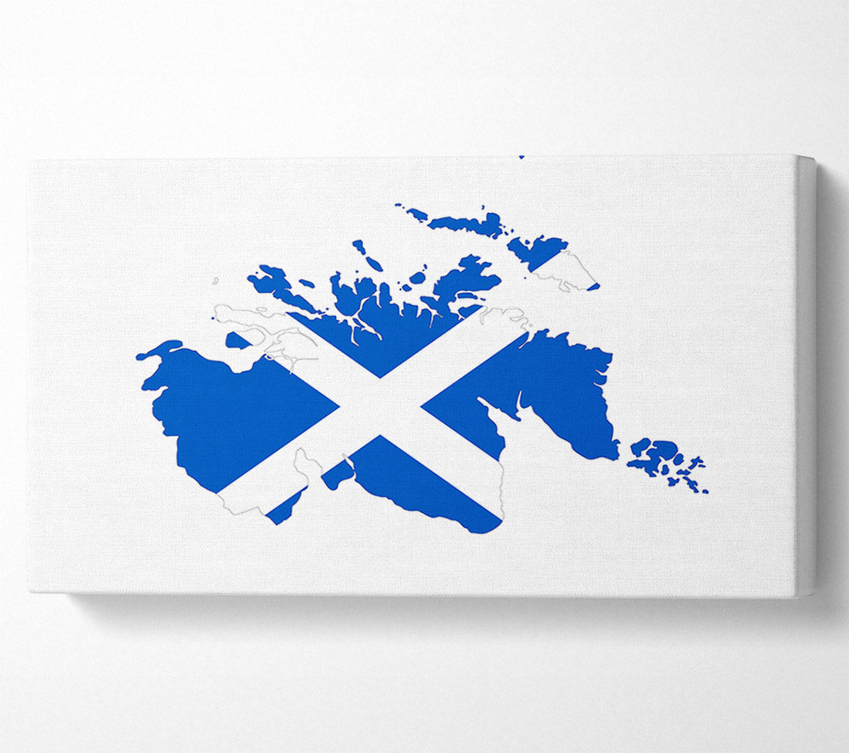 Scottish Flag Over Map 1 Canvas Wall Art