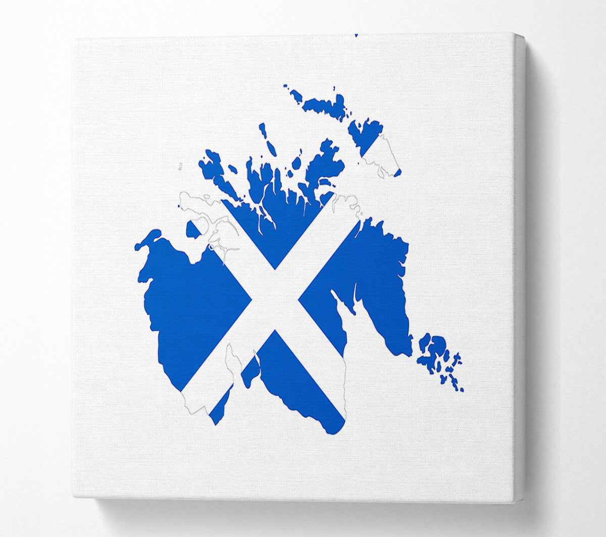 Scottish Flag Over Map 1 Canvas Wall Art