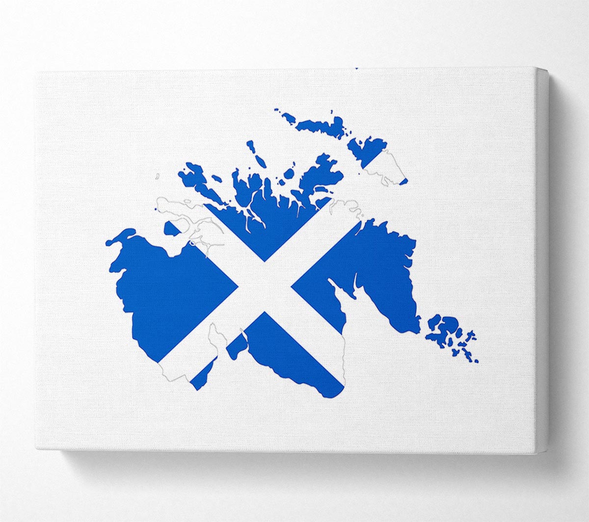 Scottish Flag Over Map 1 Canvas Wall Art