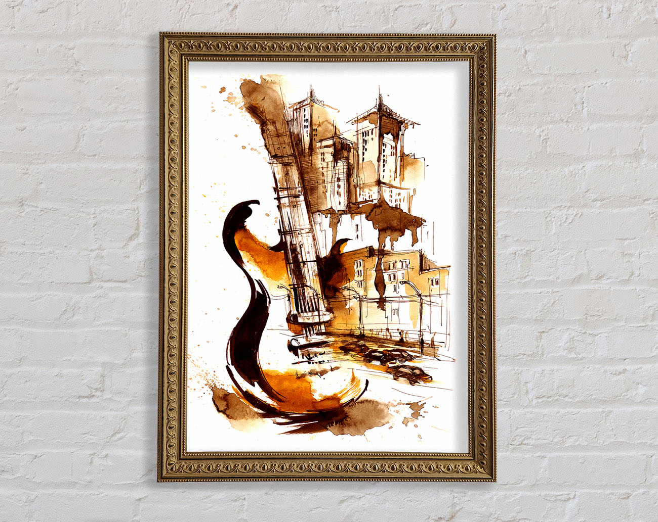 Music In The City Framed Print