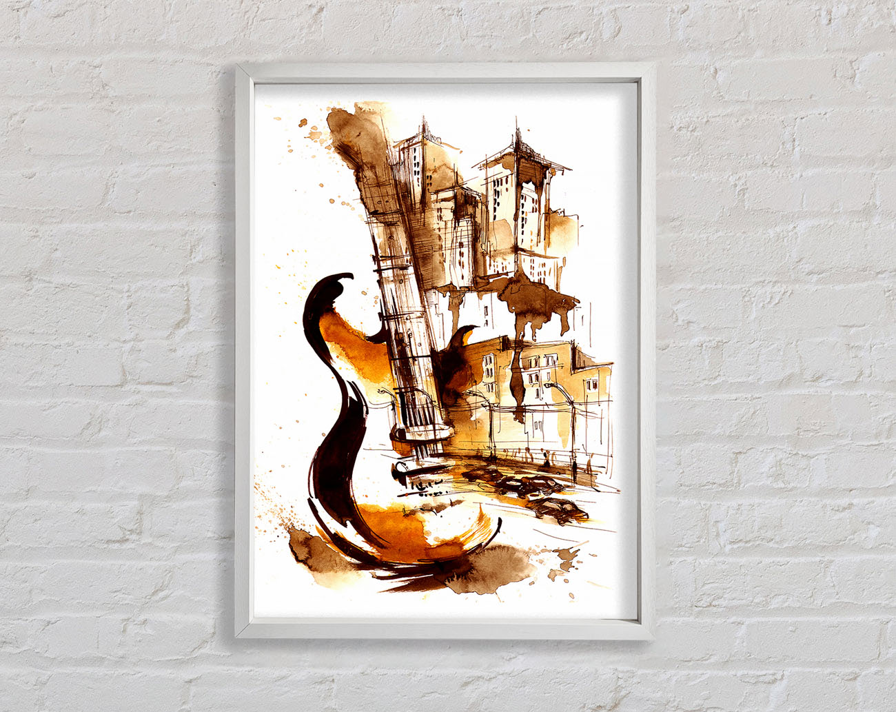 Music In The City Framed Print