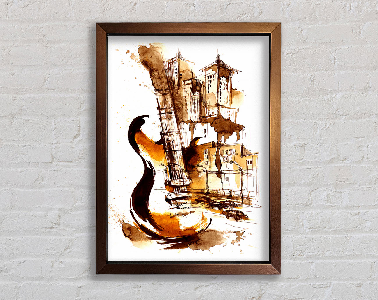 Music In The City Framed Print