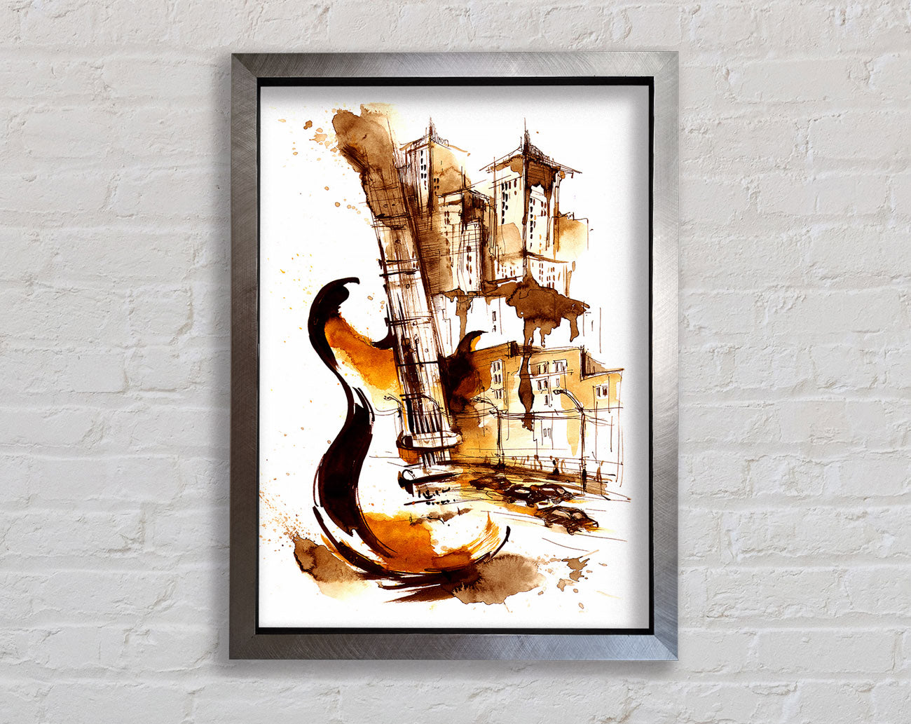 Music In The City Framed Print