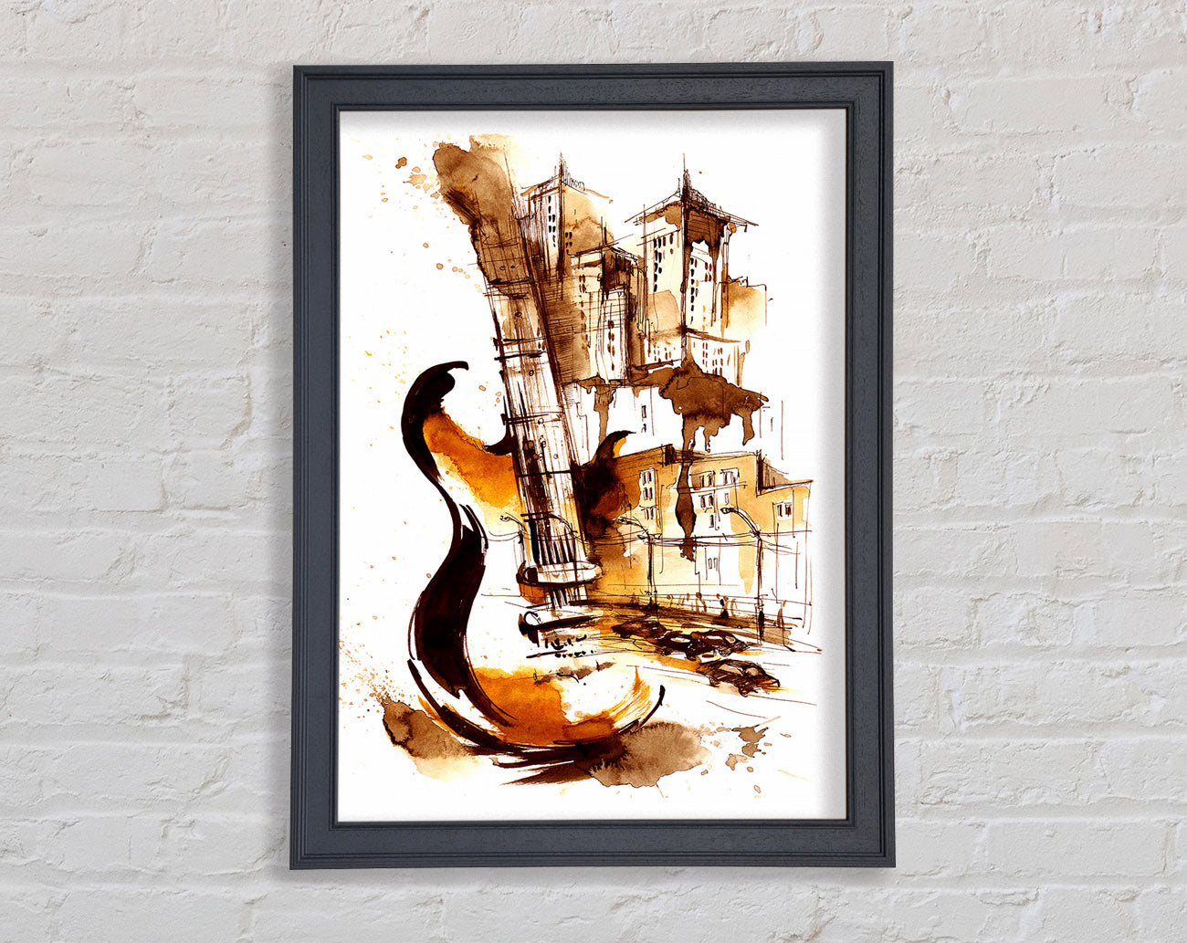 Music In The City Framed Print