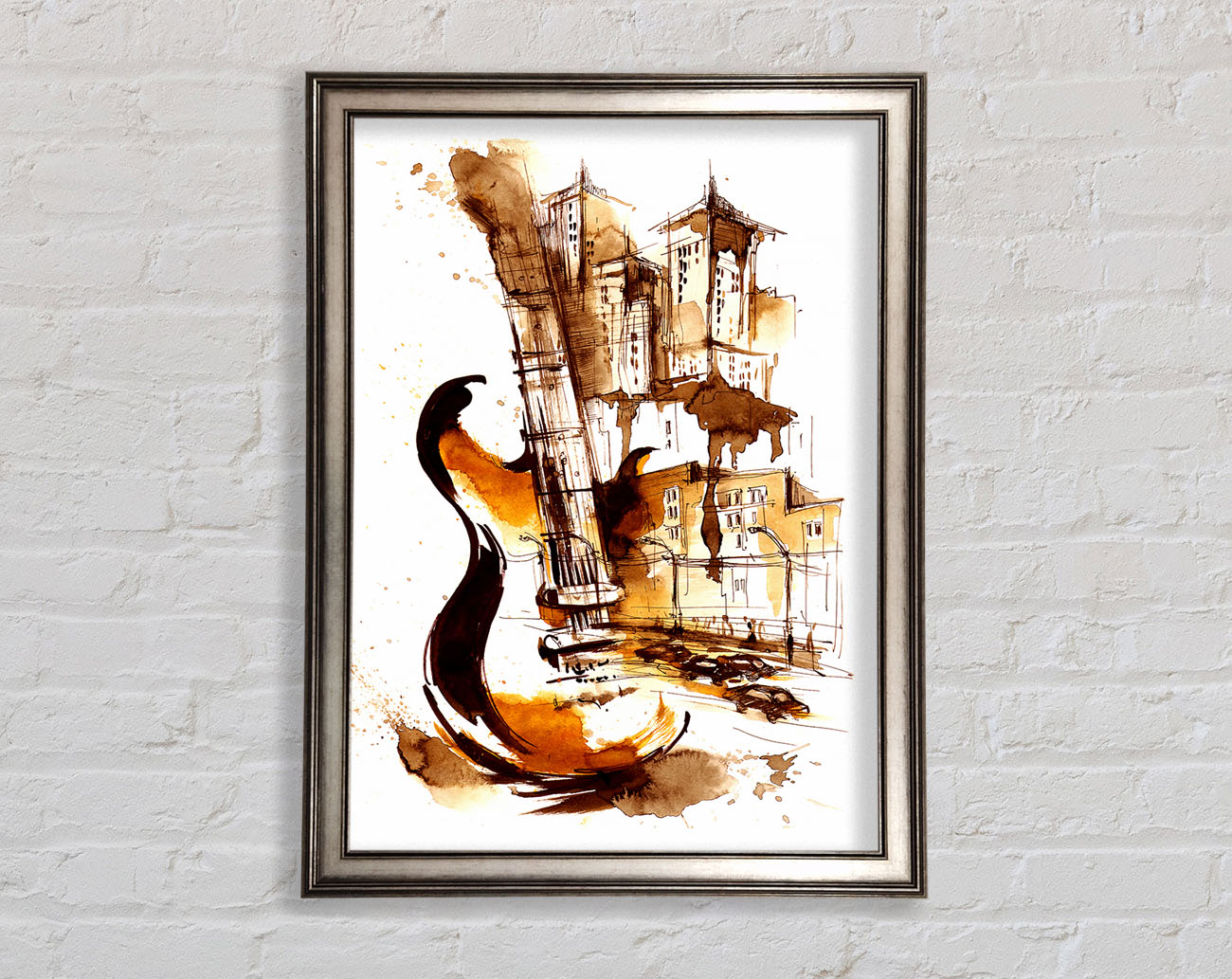 Music In The City Framed Print