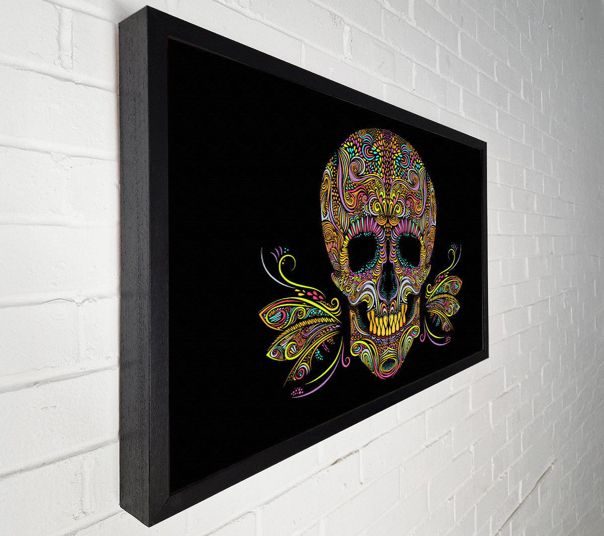 Colourful Mexican Skull Canvas Art