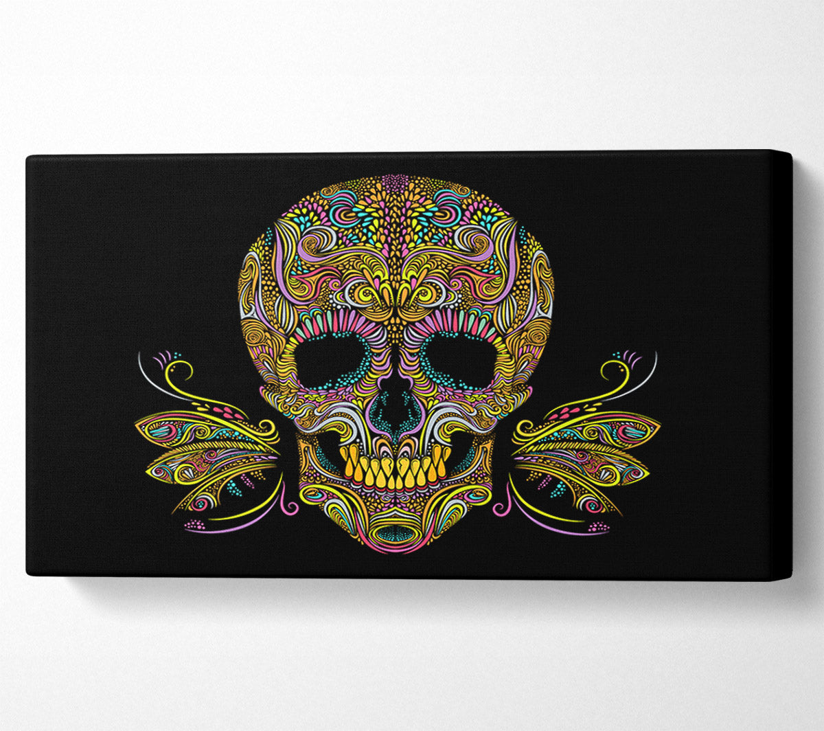 Colourful Mexican Skull Canvas Art