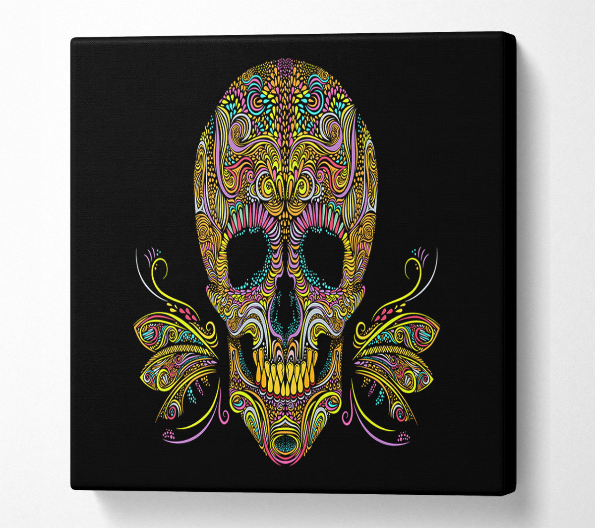 Colourful Mexican Skull Canvas Art