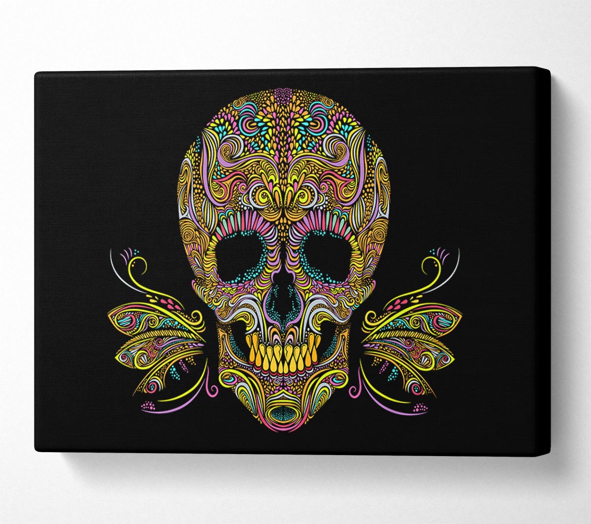 Colourful Mexican Skull Canvas Art