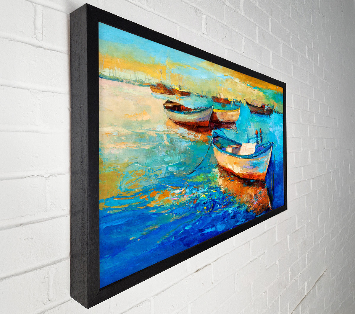 Sail Boats On The Sunset Waters Canvas Wall Art