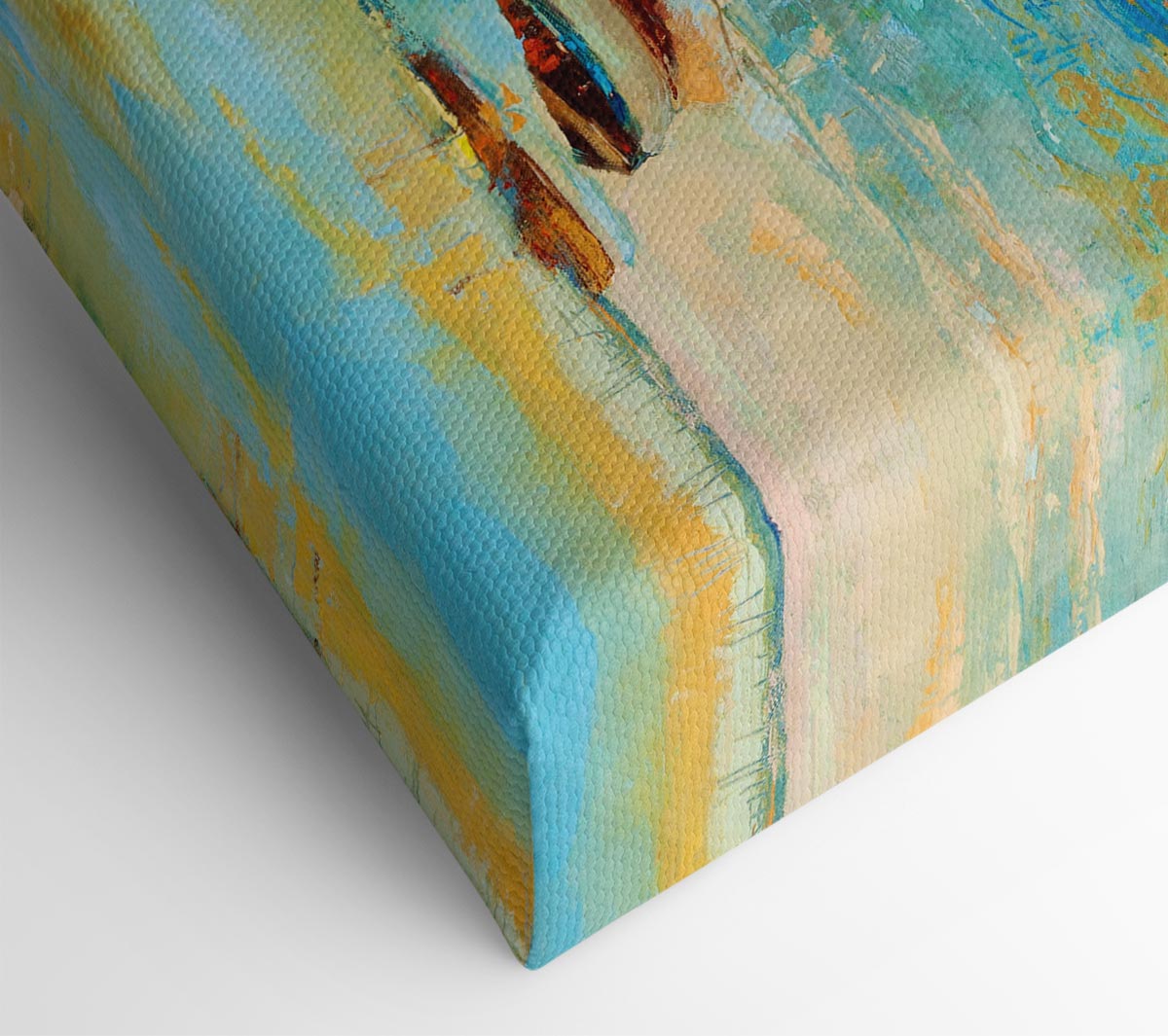 Sail Boats On The Sunset Waters Canvas Wall Art