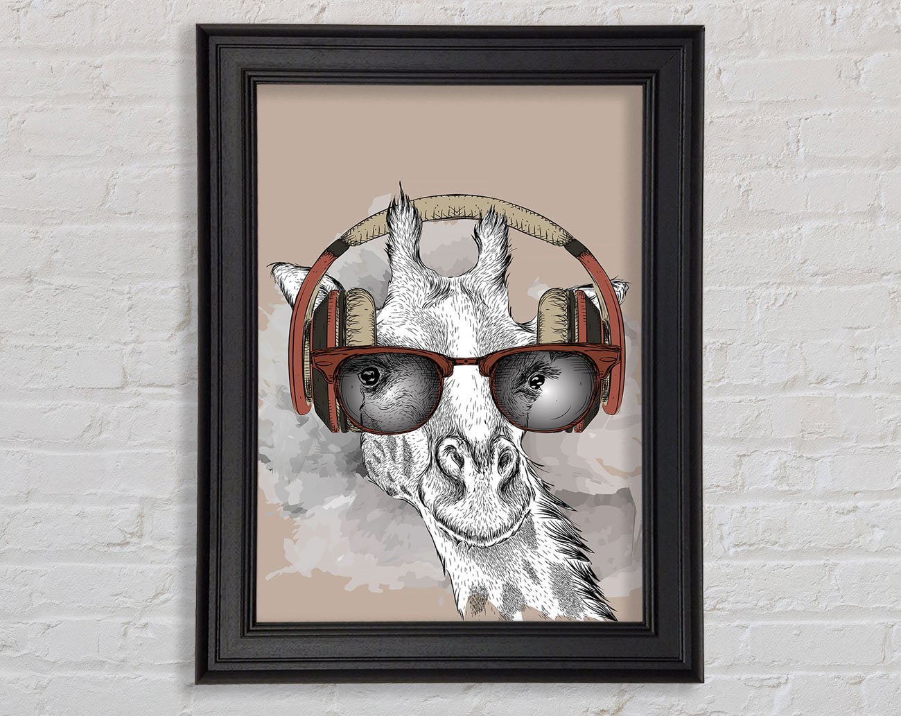 Funky Giraffe Framed Print