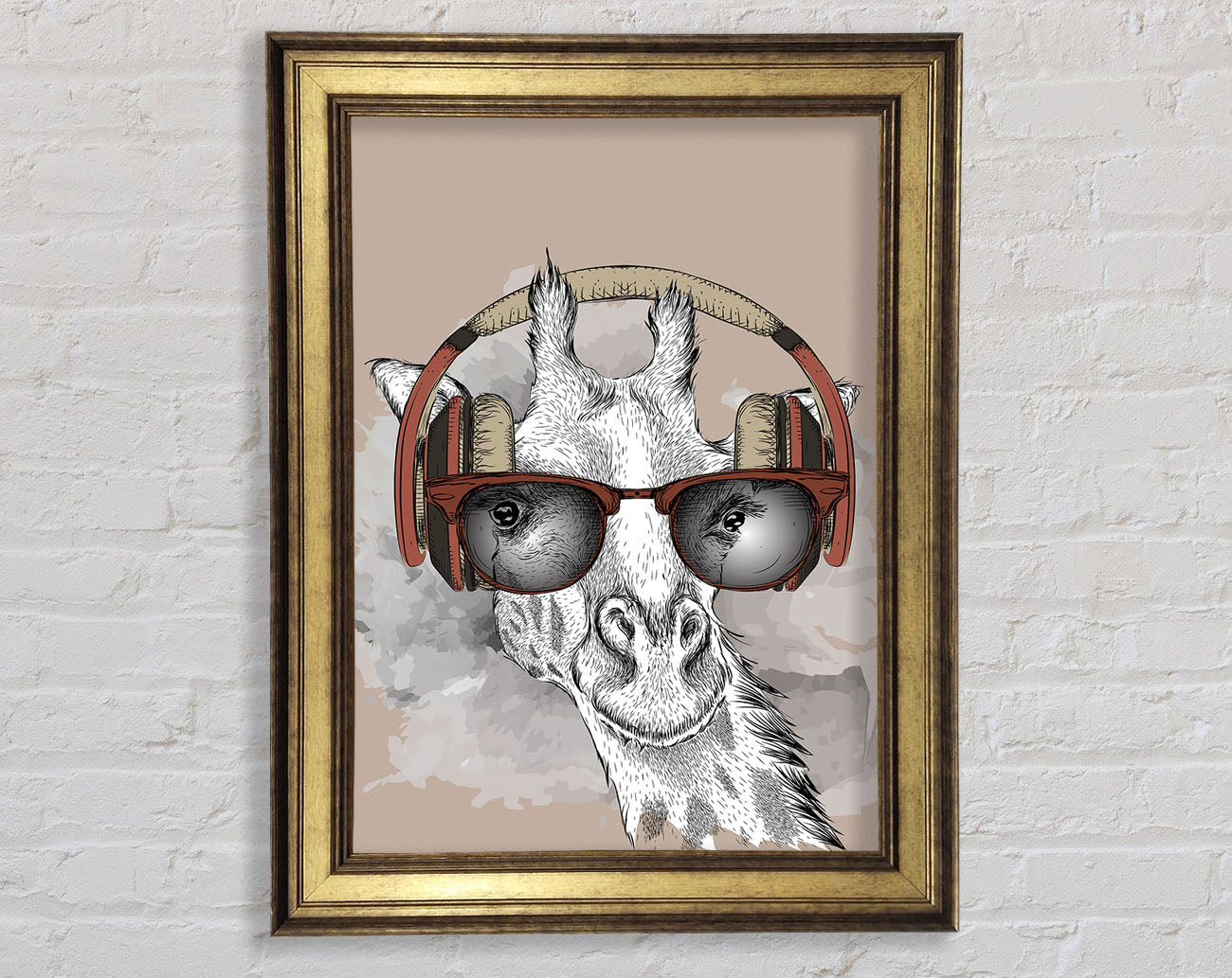 Funky Giraffe Framed Print