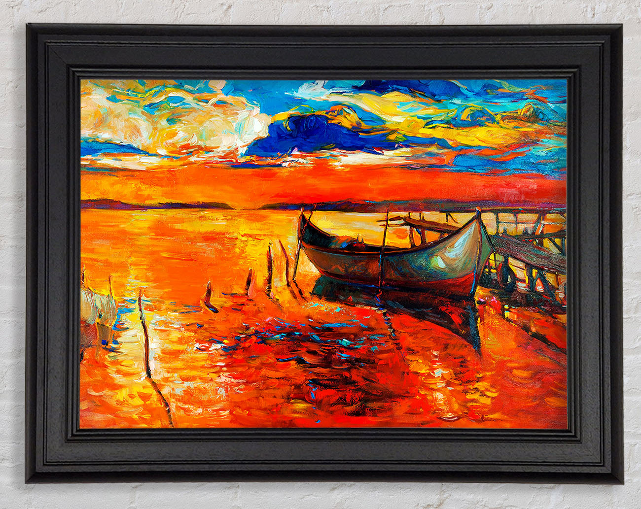 Fire Orange Waters Framed Print