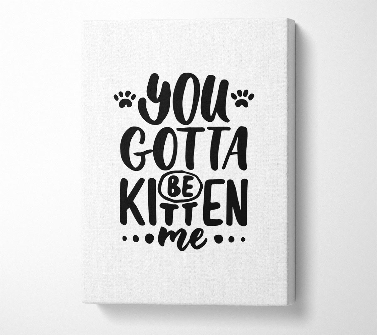 You Gotta Be Kitten Me Canvas Wall Art