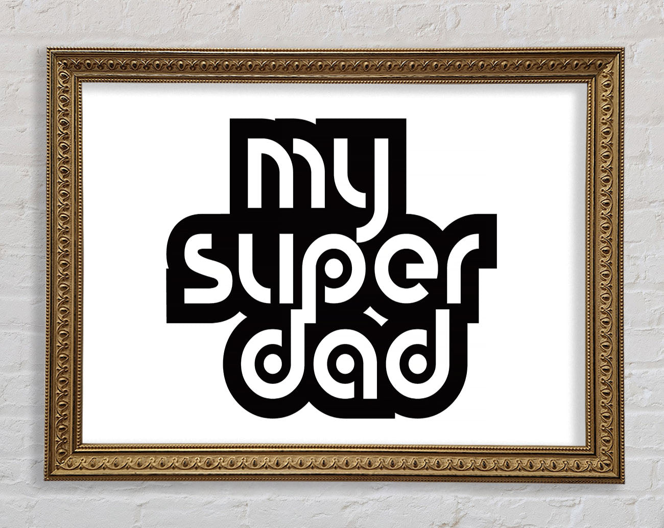 My Super Dad Framed Print