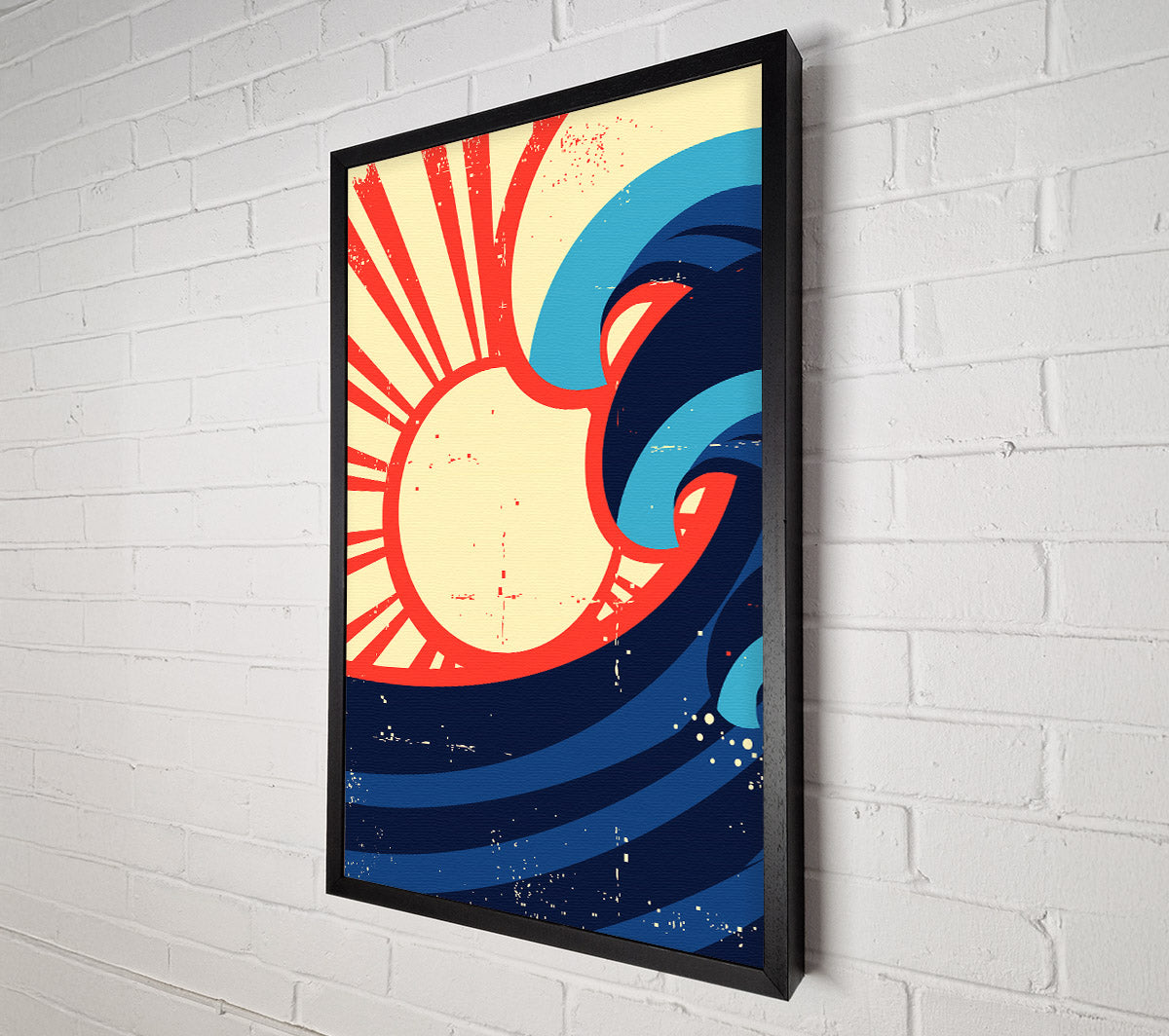 Sun And Waves Canvas Wall Art