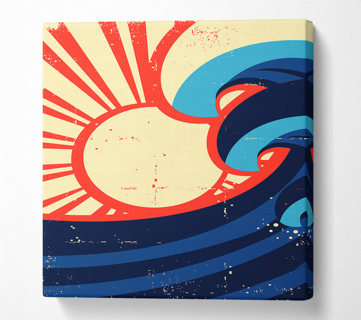 Sun And Waves Canvas Wall Art