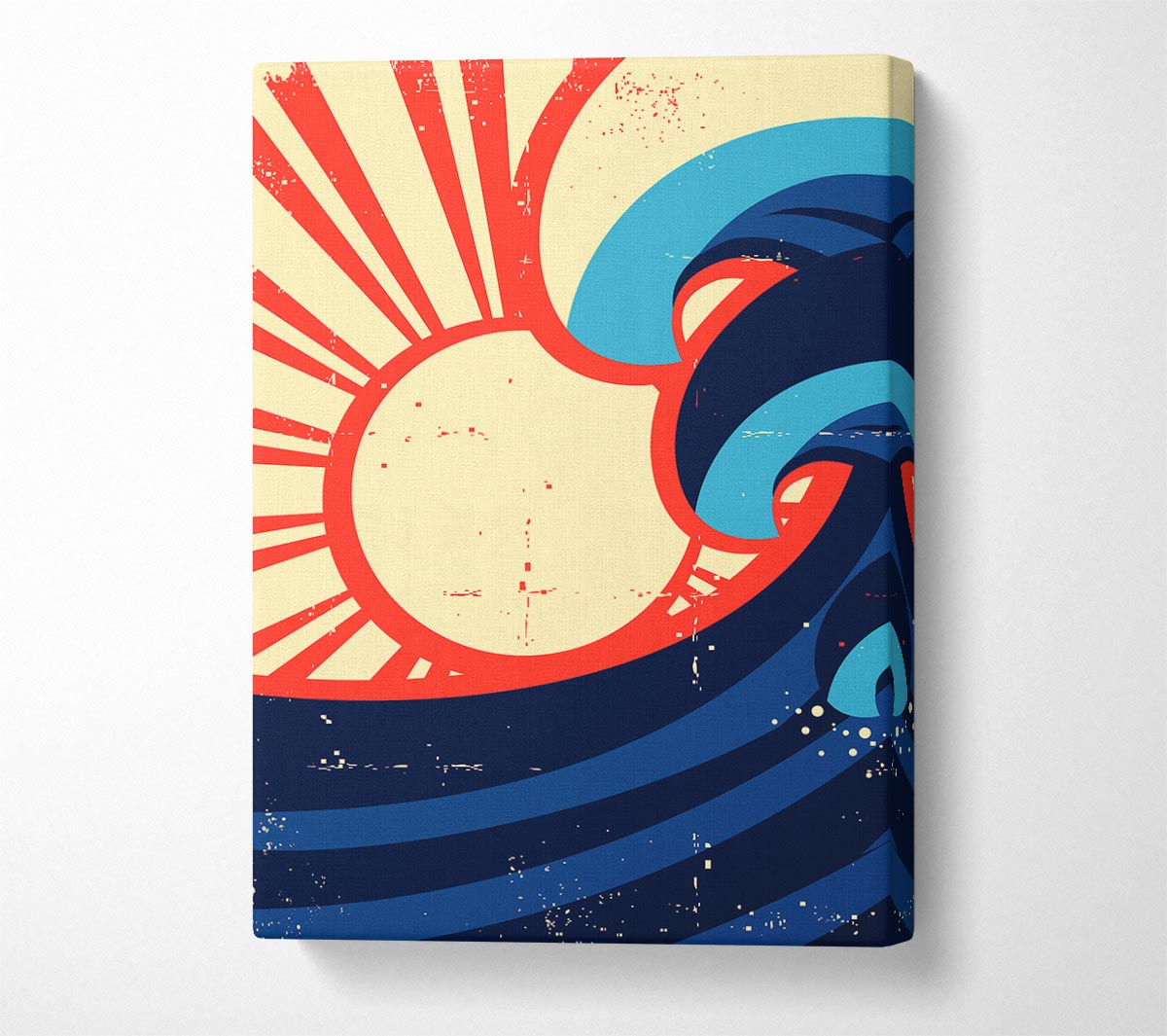 Sun And Waves Canvas Wall Art