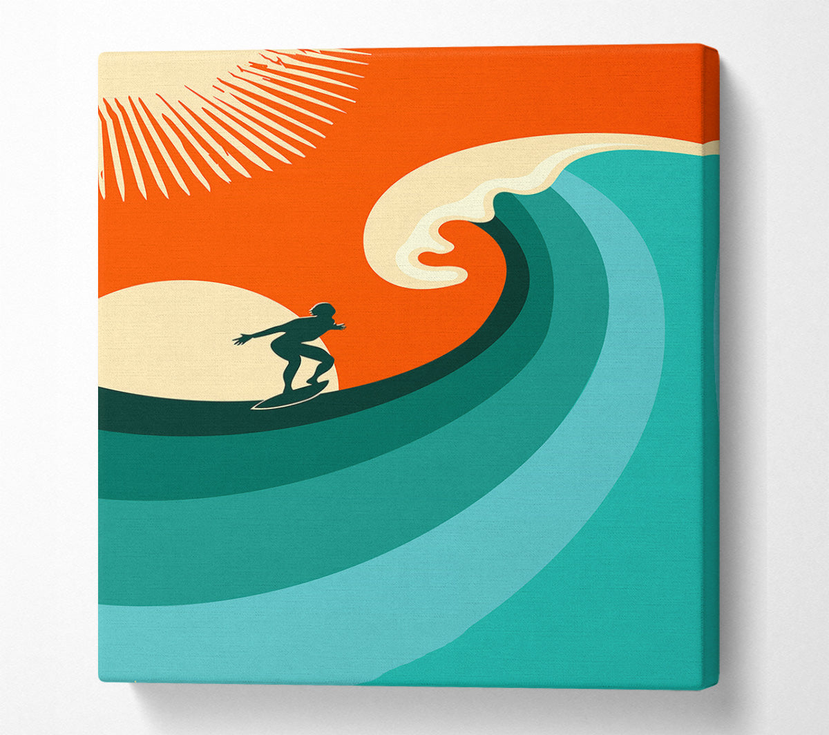 Surfers Wave Canvas Wall Art