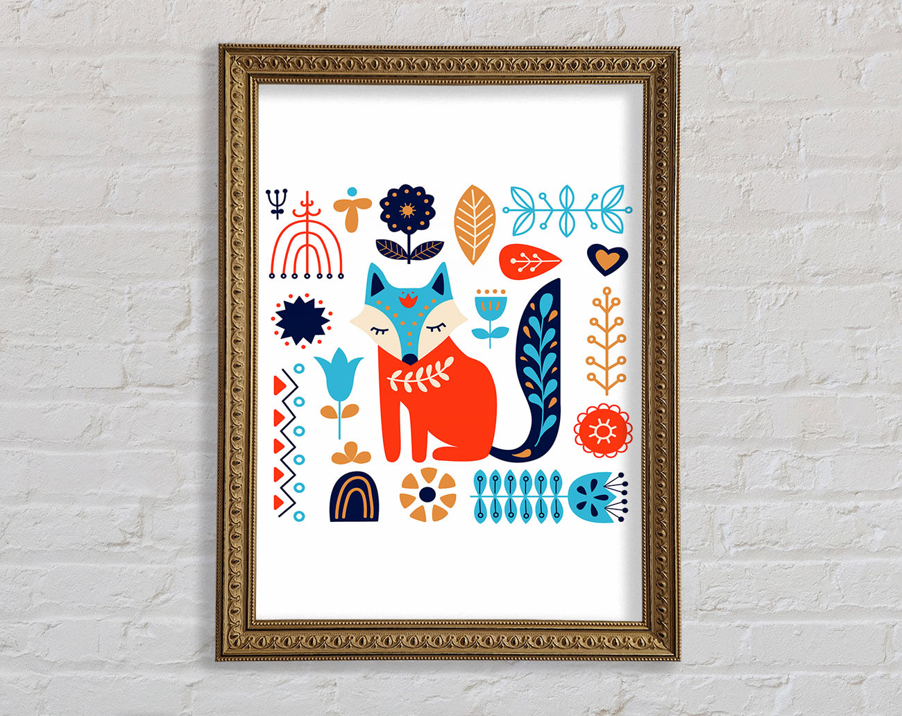 Foxy Garden Framed Print