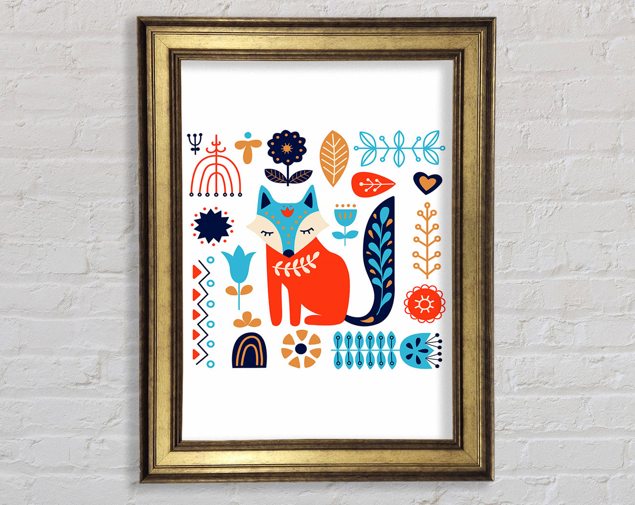 Foxy Garden Framed Print