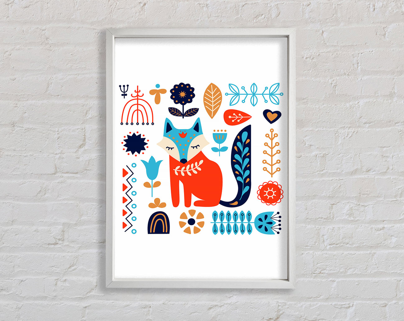Foxy Garden Framed Print